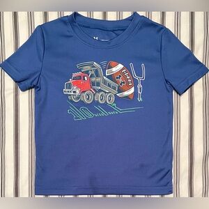 Under Armour Blue Dri-Fit Performance Material Football Shirt Toddler Boys Sz 2T